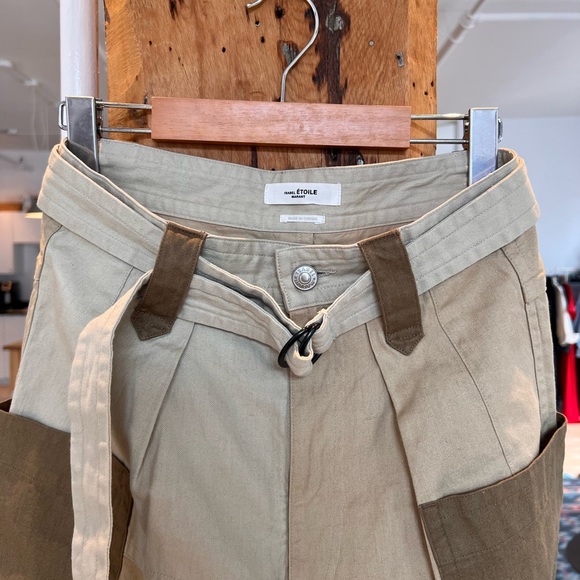 Isabel Marant Étoile Keyega Patchwork Belted Cargo Pants - Picture 4 of 4